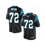 Men's Nike Carolina Panthers #72 Taylor Moton Limited Black Team Color NFL Jersey