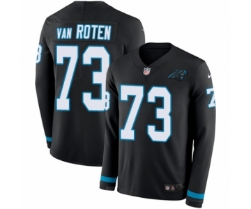 Men's Nike Carolina Panthers #73 Greg Van Roten Limited Black Therma Long Sleeve NFL Jersey