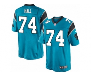 Men's Nike Carolina Panthers #74 Daeshon Hall Limited Blue Alternate NFL Jersey