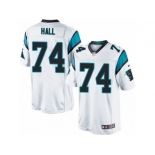 Men's Nike Carolina Panthers #74 Daeshon Hall Limited White NFL Jersey