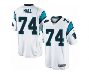 Men's Nike Carolina Panthers #74 Daeshon Hall Limited White NFL Jersey