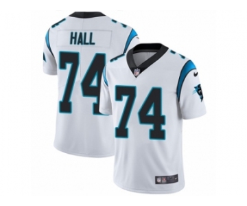 Men's Nike Carolina Panthers #74 Daeshon Hall Vapor Untouchable Limited White NFL Jersey