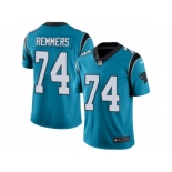 Men's Nike Carolina Panthers #74 Mike Remmers Limited Blue Rush NFL Jersey