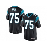 Men's Nike Carolina Panthers #75 Matt Kalil Limited Black Team Color NFL Jersey