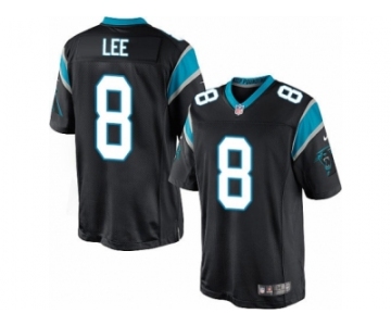 Men's Nike Carolina Panthers #8 Andy Lee Limited Black Team Color NFL Jersey