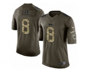 Men's Nike Carolina Panthers #8 Andy Lee Limited Green Salute to Service NFL Jersey