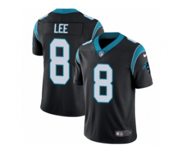 Men's Nike Carolina Panthers #8 Andy Lee Vapor Untouchable Limited Black Team Color NFL Jersey