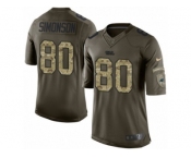 Men's Nike Carolina Panthers #80 Scott Simonson Limited Green Salute to Service NFL Jersey