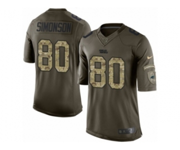 Men's Nike Carolina Panthers #80 Scott Simonson Limited Green Salute to Service NFL Jersey