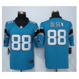 Men's Nike Carolina Panthers #88 Greg Olsen Blue Limited Jerseys