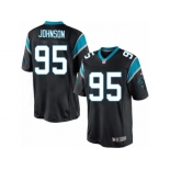 Men's Nike Carolina Panthers #95 Charles Johnson Limited Black Team Color NFL Jersey