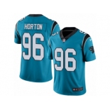 Men's Nike Carolina Panthers #96 Wes Horton Limited Blue Rush NFL Jersey