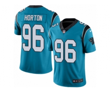 Men's Nike Carolina Panthers #96 Wes Horton Limited Blue Rush NFL Jersey