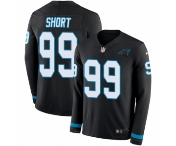 Men's Nike Carolina Panthers #99 Kawann Short Limited Black Therma Long Sleeve NFL Jersey