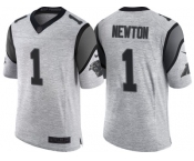 Nike Carolina Panthers #1 Cam Newton 2016 Gridiron Gray II Men's NFL Limited Jersey