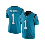 Nike Carolina Panthers #1 Cam Newton Blue Men's Stitched NFL Limited Rush Jersey