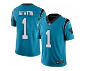 Nike Carolina Panthers #1 Cam Newton Blue Men's Stitched NFL Limited Rush Jersey