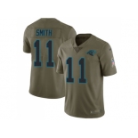 Nike Carolina Panthers #11 Torrey Smith Olive Men Stitched NFL Limited 2017 Salute To Service Jersey