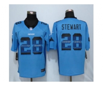 Nike Carolina Panthers #28 Jonathan Stewart Blue Alternate Men's Stitched NFL Limited Strobe Jersey