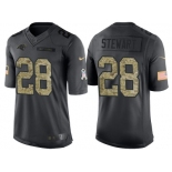 Nike Carolina Panthers #28 Jonathan Stewart Men's Stitched Black NFL Salute to Service Limited Jerseys