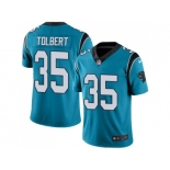 Nike Carolina Panthers #35 Mike Tolbert Blue Men's Stitched NFL Limited Rush Jersey