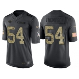 Nike Carolina Panthers #54 Shaq Thompson Men's Stitched Black NFL Salute to Service Limited Jerseys