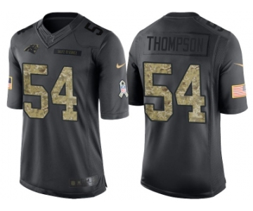 Nike Carolina Panthers #54 Shaq Thompson Men's Stitched Black NFL Salute to Service Limited Jerseys