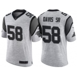 Nike Carolina Panthers #58 Thomas Davis Sr 2016 Gridiron Gray II Men's NFL Limited Jersey