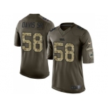 Nike Carolina Panthers #58 Thomas Davis Sr Green Salute to Service Jersey(Limited)