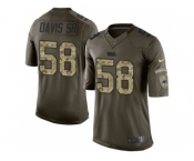 Nike Carolina Panthers #58 Thomas Davis Sr Green Salute to Service Jersey(Limited)