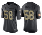 Nike Carolina Panthers #58 Thomas Davis Sr Men's Stitched Black NFL Salute to Service Limited Jerseys