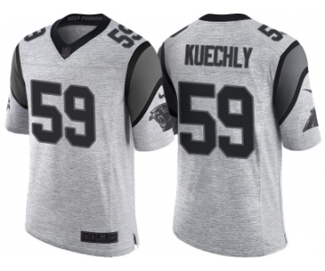 Nike Carolina Panthers #59 Luke Kuechly 2016 Gridiron Gray II Men's NFL Limited Jersey