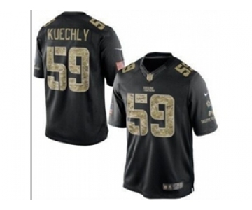 Nike Carolina Panthers #59 Luke Kuechly Black Salute to Service Jerseys(Limited)