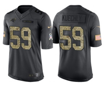 Nike Carolina Panthers #59 Luke Kuechly Men's Stitched Black NFL Salute to Service Limited Jerseys