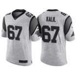 Nike Carolina Panthers #67 Ryan Kalil 2016 Gridiron Gray II Men's NFL Limited Jersey