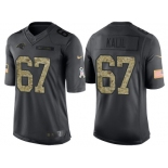 Nike Carolina Panthers #67 Ryan Kalil Men's Stitched Black NFL Salute to Service Limited Jerseys