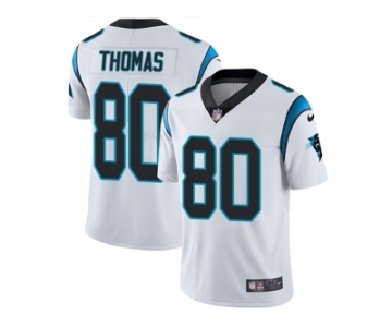 Nike Carolina Panthers #80 Ian Thomas White Men Stitched NFL Vapor Untouchable Limited Jersey