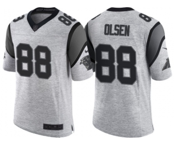 Nike Carolina Panthers #88 Greg Olsen 2016 Gridiron Gray II Men's NFL Limited Jersey