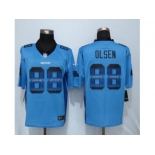 Nike Carolina Panthers #88 Greg Olsen Blue Alternate Men's Stitched NFL Limited Strobe Jersey