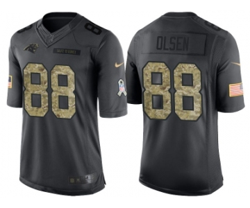 Nike Carolina Panthers #88 Greg Olsen Men's Stitched Black NFL Salute to Service Limited Jerseys