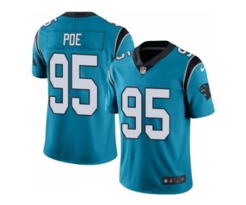 Nike Carolina Panthers #95 Dontari Poe Blue Men Stitched NFL Limited Rush Jersey