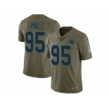 Nike Carolina Panthers #95 Dontari Poe Olive Men Stitched NFL Limited 2017 Salute To Service Jersey