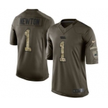 nike nfl jerseys carolina panthers #1 newton army green[nike Limited Salute To Service]