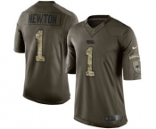 nike nfl jerseys carolina panthers #1 newton army green[nike Limited Salute To Service]