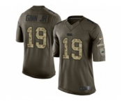 nike nfl jerseys carolina panthers #19 ted ginn jr army green[nike Limited Salute To Service]