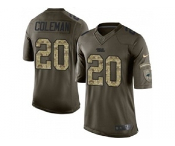 nike nfl jerseys carolina panthers #20 kurt coleman army green[nike Limited Salute To Service]