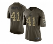 nike nfl jerseys carolina panthers #41 roman harper army green[nike Limited Salute To Service]