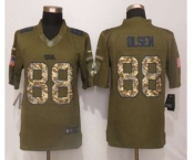 nike nfl jerseys carolina panthers #88 olsen army green[nike Limited Salute To Service]