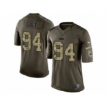 nike nfl jerseys carolina panthers #94 kony ealy army green[nike Limited Salute To Service]