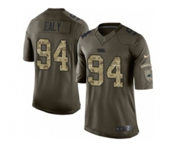 nike nfl jerseys carolina panthers #94 kony ealy army green[nike Limited Salute To Service]